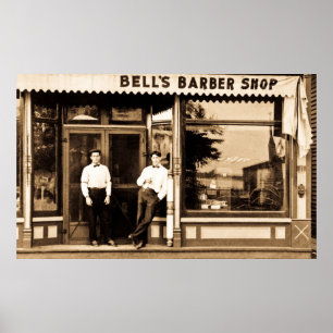 Barber Shop Vintag Retro Americana Poster