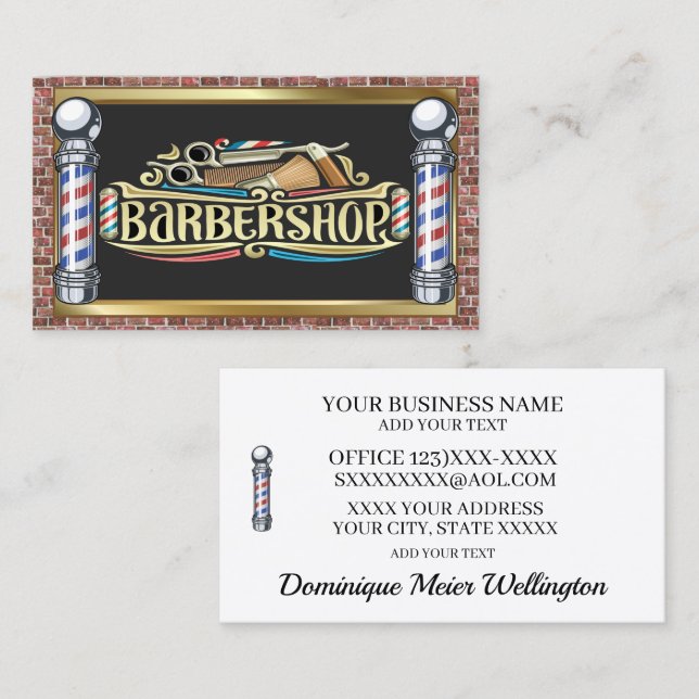 Barber Shop Visitenkarte (Vorne/Hinten)