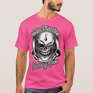 Barber Skull 3 Shave Face T-Shirt