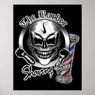Barber Skull Poster
