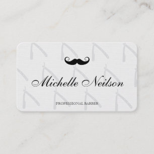 Barber Straight Blade Muster Visitenkarte