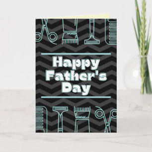 Barber Themed Happy Vatertag Card Karte