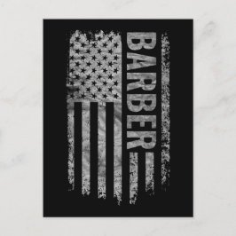 Barber USA Flag abgenutztes Design Postkarte