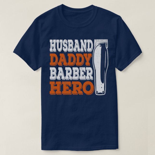 Barber Vater Funny Friseur Geschenk T-Shirt (Design vorne)