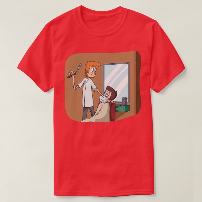 Barberrasieren T-Shirt (Design vorne)