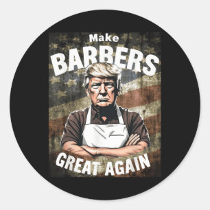 Barbers wieder großartig machen - Barrieren für Tr Runder Aufkleber