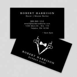 Barbershop Barber Beruflich Black Visitenkarte