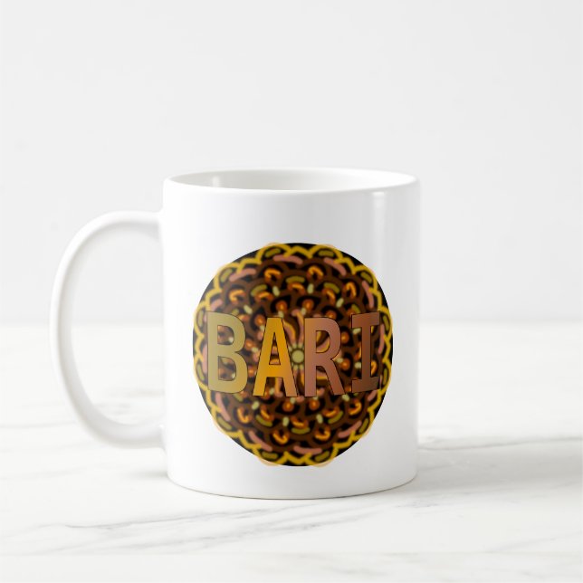 BARBERSHOP BARI MANDALA RETRO 70'S ABSTRAKT BLUR KAFFEETASSE (Links)