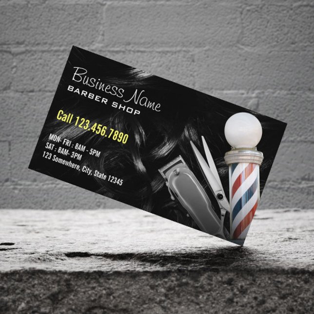 Barbershop Beruflich Hair Clipper Barber Visitenkarte (Von Creator hochgeladen)
