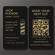 Barbershop Black Gold Barber Haaircut QR Code