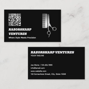 Barbershop Black QR Visitenkarte