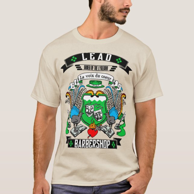 Barbershop Blei-Wappen T-Shirt (Vorderseite)