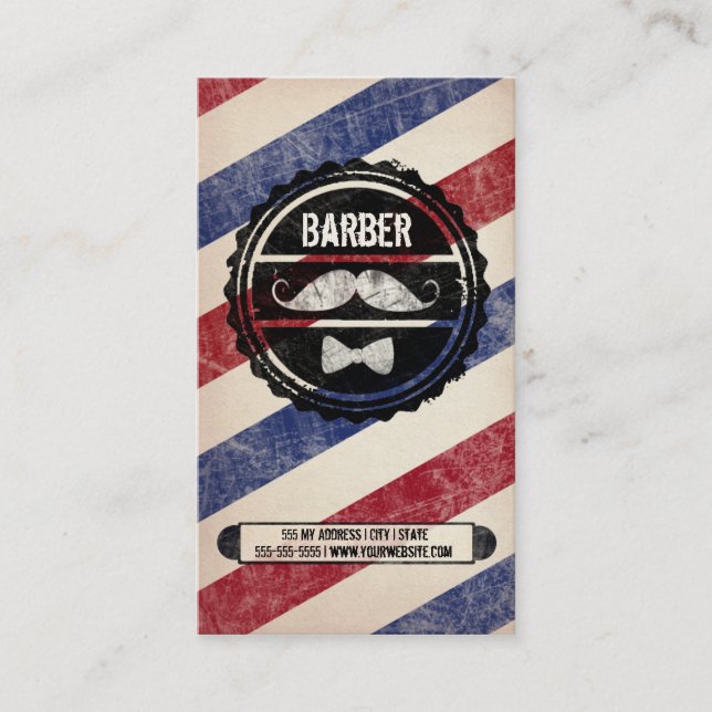 Barbershop Business Card Visitenkarte (Vorderseite)