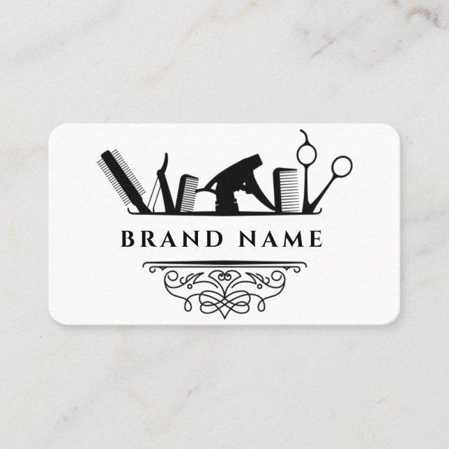 Barbershop Cuts Shavers Beard Vintag Visitenkarte (Vorderseite)