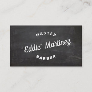 Barbershop-Emblem im rustikalen Vintage-Schwarz-St Visitenkarte
