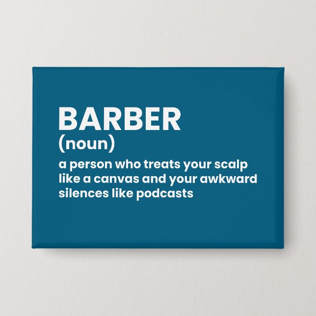 Barbershop Funny Definition Button (Vorderseite)