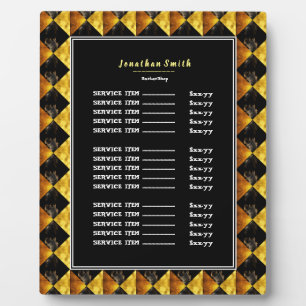 Barbershop für Schwarz und Gold Fotoplatte