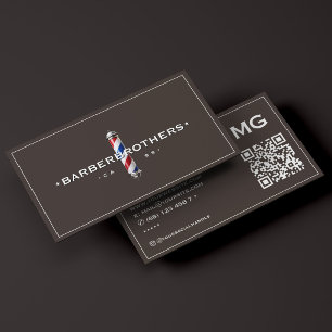 Barbershop Klassischer Stangenrahmen Espresso-Barb Visitenkarte