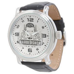 Barbershop Leder Look Armbanduhr
