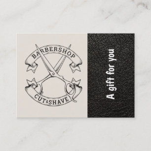 Barbershop Leder Look Geschenk Zertifikat