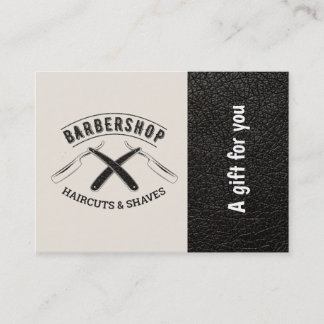 Barbershop Leder Look Geschenk Zertifikat