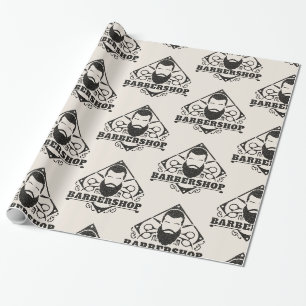 Barbershop Leder Look Geschenkpapier