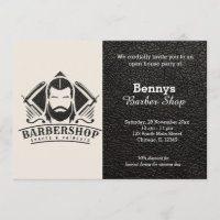 Barbershop Leder sieht geöffnet aus