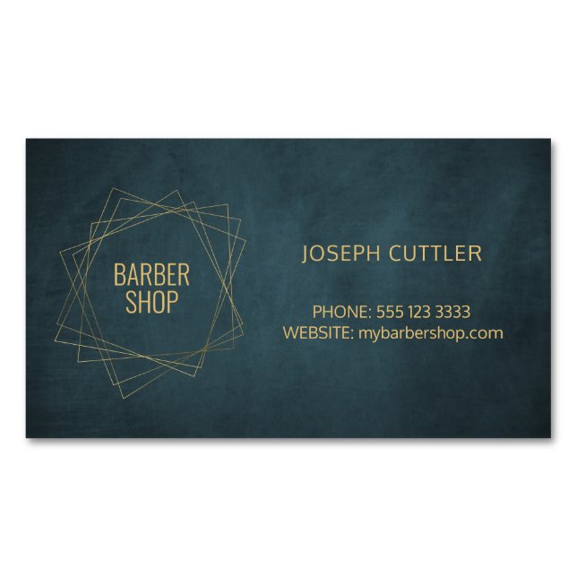 Barbershop Luxus Vintage Marinemagnet Magnetische Visitenkarte (Vorderseite)
