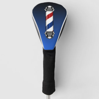 Barbershop-Pol blau-schwarzer Gradient Golf Headcover