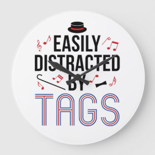 Barbershop Quartett leicht durch Tags abgelenkt Große Wanduhr