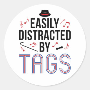 Barbershop Quartett leicht durch Tags abgelenkt Runder Aufkleber