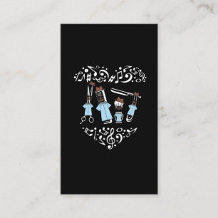 Barbershop Quartett Musical Notes Band Spaß Visitenkarte