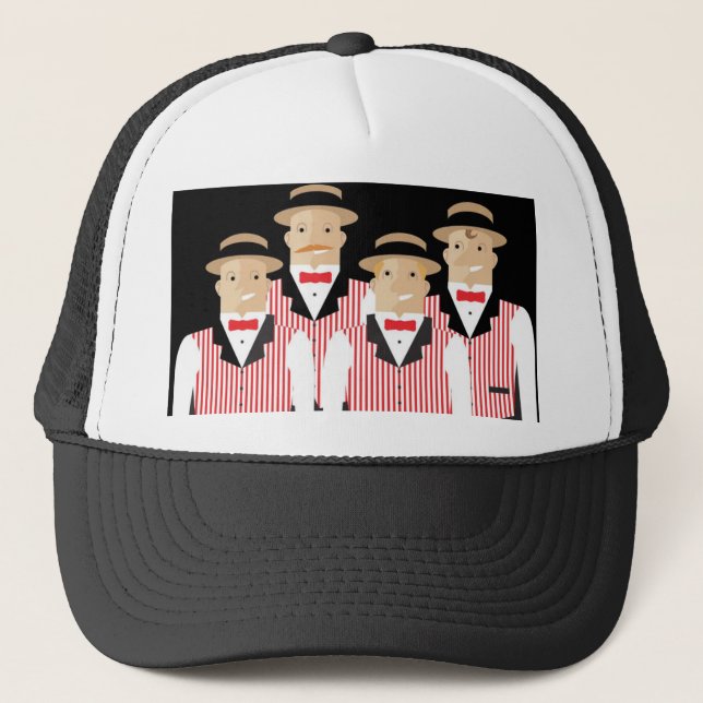Barbershop Quartett Truckerkappe (Vorderseite)