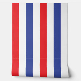 Barbershop Roter, Weißer und Blauer Vertikaler Str Tapete