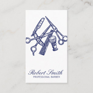 Barbershop   Salon Hair Stylist Tools Visitenkarte