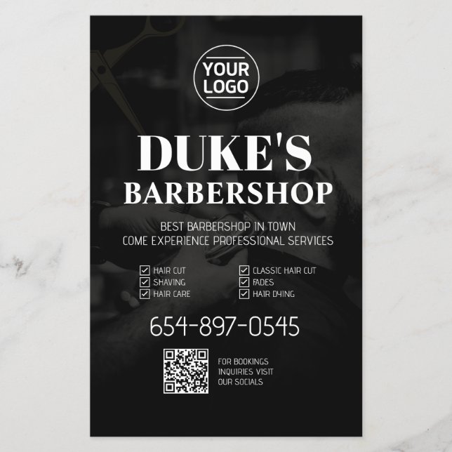 Barbershop Services Custom Flyer (Vorne)