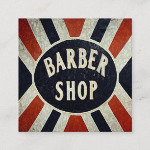 Barbershop Sign Square personalisieren Quadratische Visitenkarte