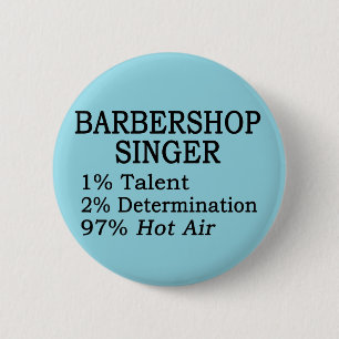 Barbershop Singer Hot Air Button