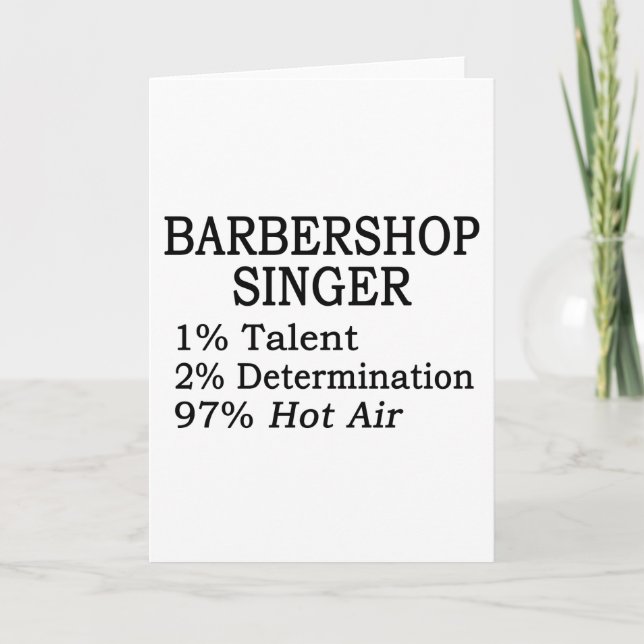 Barbershop Singer Hot Air Karte (Vorderseite)