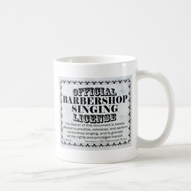 Barbershop Singlizenz Kaffeetasse (Rechts)