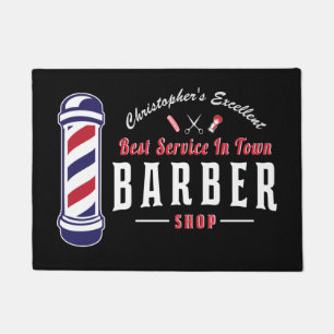 Barbershop Stylist Barber Monogramm Türmatte