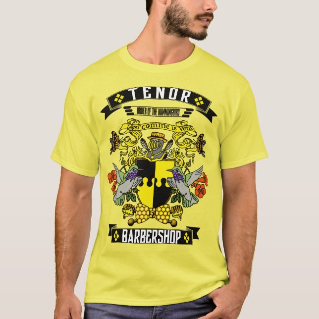 Barbershop Tenor-Wappendecke T-Shirt (Vorderseite)