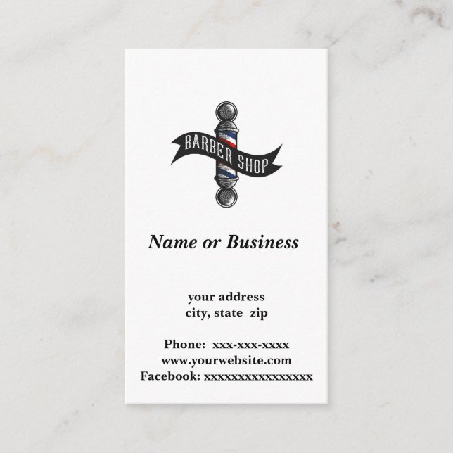Barbershop Visitenkarte (Vorderseite)