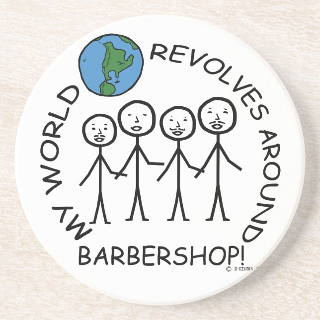 Barbershop - Weltumdrehungen Untersetzer (Vorne)