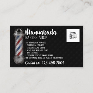 Barberstangen-Overlay Shop individuelles Foto Visitenkarte