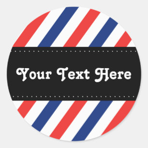 Barberstreifen Runder Aufkleber