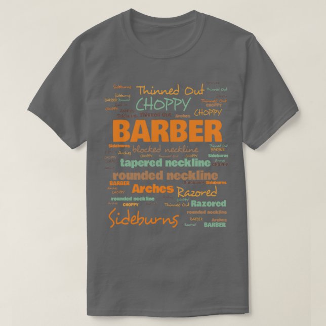 Barberterminologie wird häufig als Barber bezeichn T-Shirt (Design vorne)