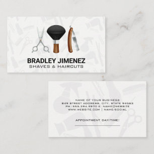 Barberwerkzeuge Shaves and Cuts Appt Terminkarte