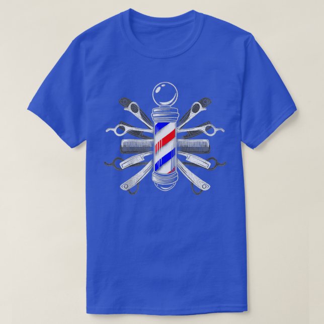 Barberx27s Pole Barber Friseur Friseur Friseur Sty T-Shirt (Design vorne)