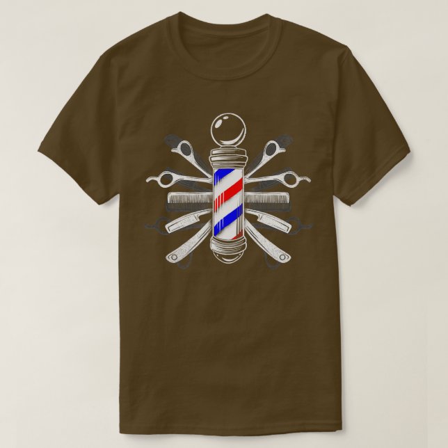 Barberx27s Pole Barber Friseur Haar Stylist de T-Shirt (Design vorne)